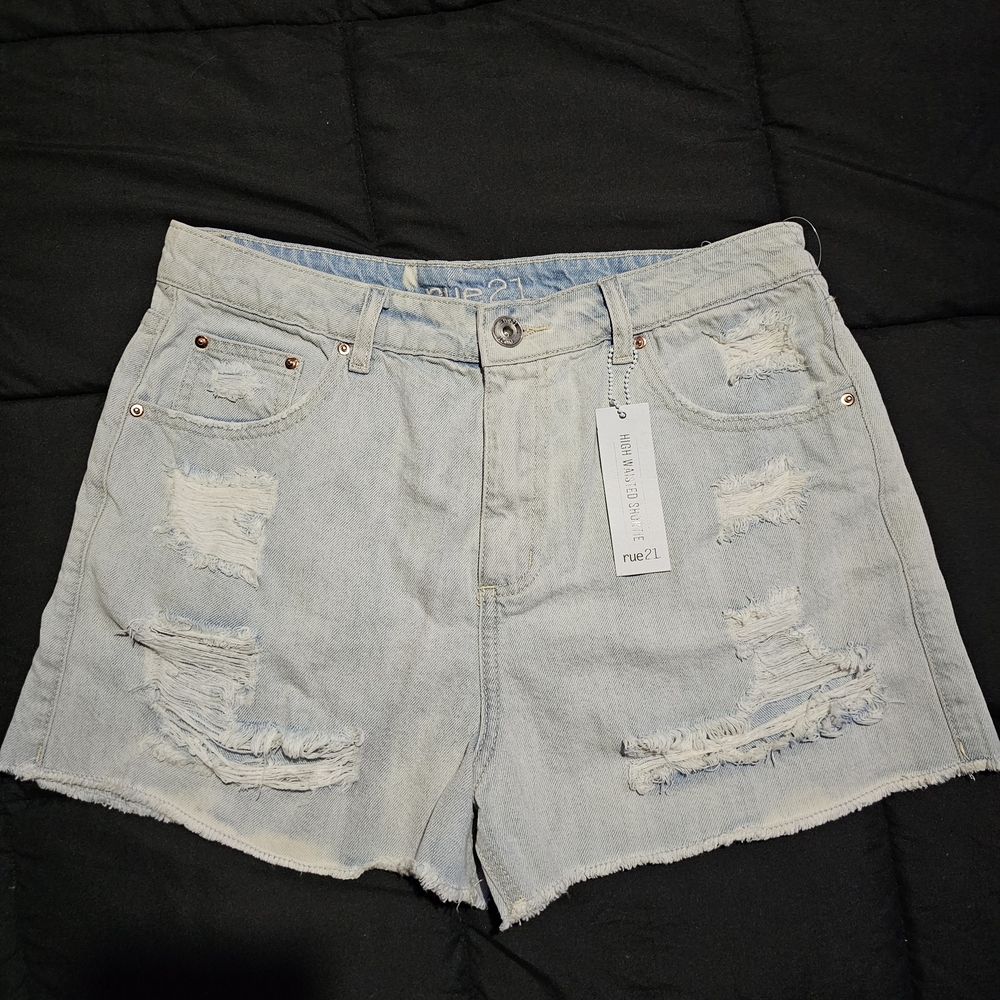 Rue21 Light Blue Distressed Jean Shorts